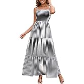 Colysmo Summer Dresses for Women 2025 Beach Maxi Dress Spaghetti Strap Boho A Line Flowy Vacation Long Dress