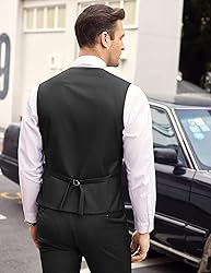 Coofandy Mens Formal Fashion Layered Vest Waistcoat