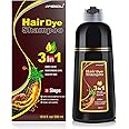 KINGMING Instant Gray Hair Color Shampoo - 3 in 1 Herbal Chestnut Brown Hair Dye with 100% Coverage for Women & Men (500ml)