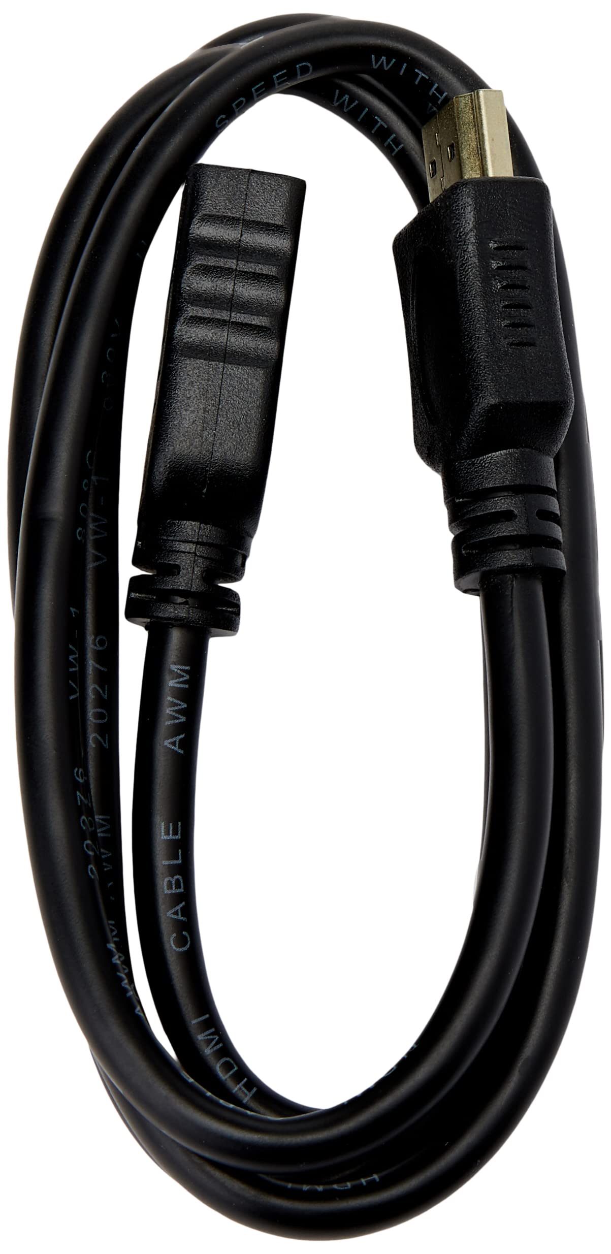 Express One 99HDHS-401 HDMI Extension Cable High Speed with Ethernet, Black, 1 m