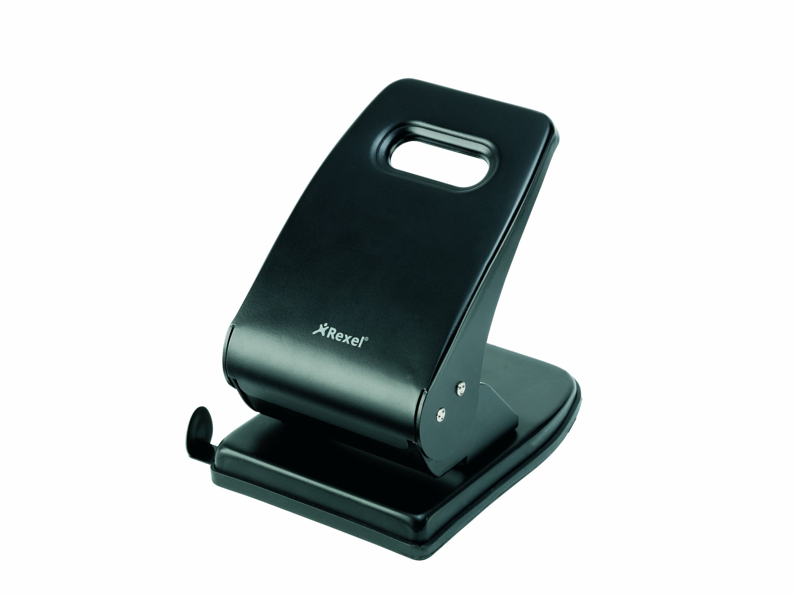 Rexel Value 240 2 Hole Punch, 40 Sheet Capacity, Adjustable Guide Bar, Metal, Black, 2103653