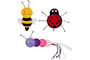 Fringe Studio "Living The Bug Life, Set of 3, Cat Toy Mini Sets, Pet Shop Collection (904041)