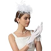 Zando Kentucky Fascinators Hats for Women Derby Tea Party Hat Flower Mesh Feathers Headband Headwear Hair Clip Girls