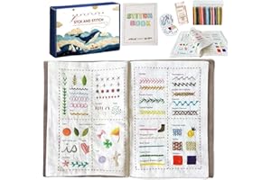 Embroidery Sewing Book - 20x12.5x5cm Learn To Sew Embroidery Book, Portable Hand Craft Kit | Beginners Embroiderys Books For 