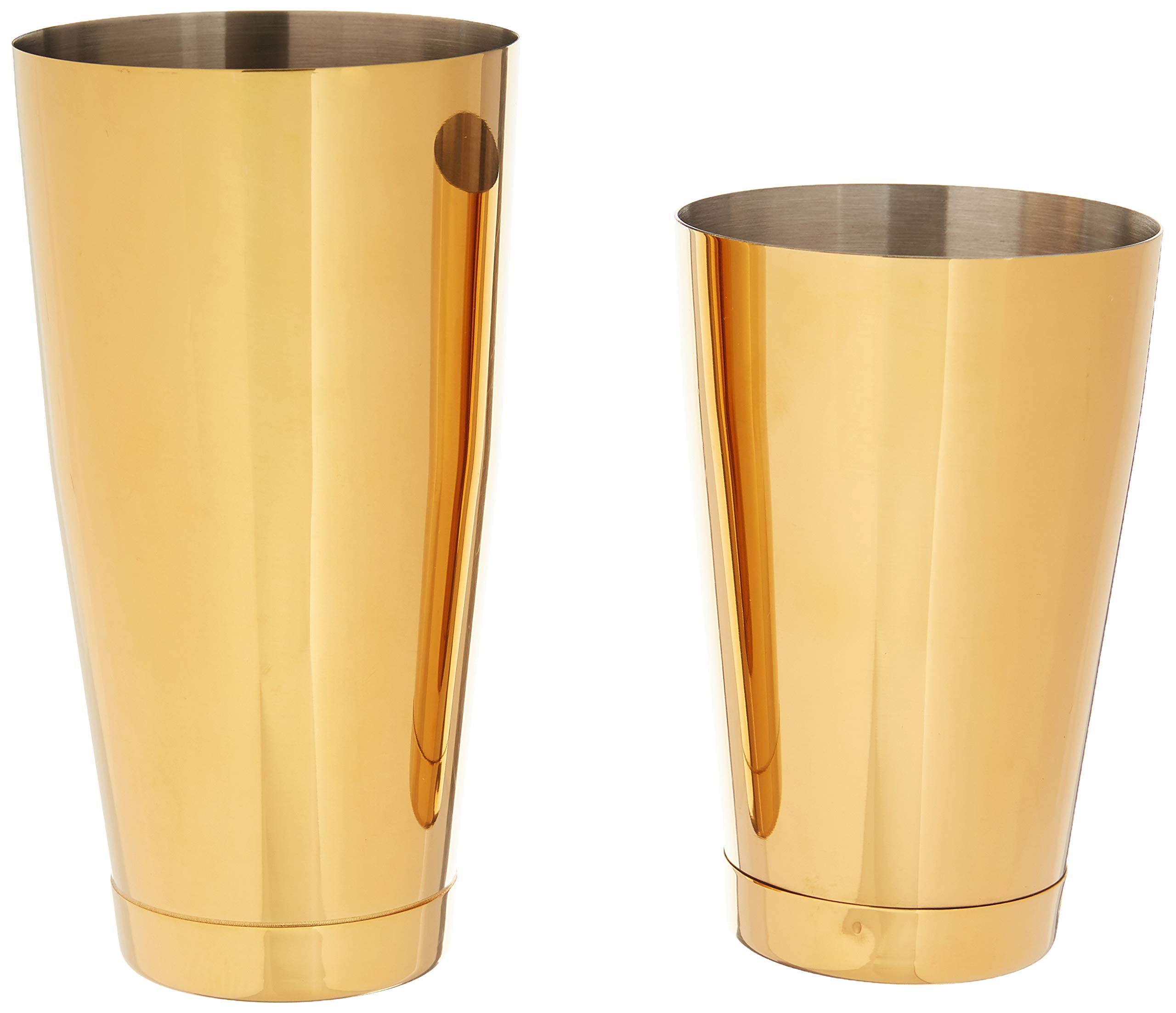 Barfly Weighted Cocktail Mixing Shaker Tin Set, Stainless Steel, Gold, 9.21 x 0.13 x 17.78 cm