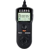 JJC Intervalometer Timer Remote for Canon EOS Rebel T6 T7 T8i T7i 90D 80D | Time Lapse Shutter Release for Canon 2000D 77D T6i T6s SL3 T5i EOS R R50V R6 Mark III II R6V R7 R8 R10 RP R100 M6 II &amp; More