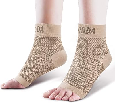 AVIDDA Ankle Support Brace 2 Pack Men Women Beige M Compression Sleeve