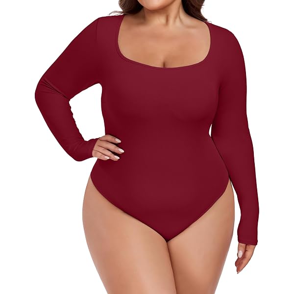 ANCAPELION Women's Sexy Long Sleeve Stretchy Bodysuits Turtleneck