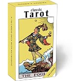 Classic Tarot Cards for Beginners With Meanings - 78 Card Deck Set for Learning and Fortune Telling (White)
