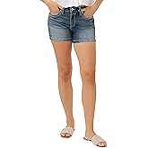 Silver Jeans Co. Womens Suki Mid Rise Curvy Fit Short