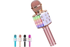 Hoiicco Wireless Karaoke Microphone for Kids, Bluetooth Karaoke Microphone Portable Handheld Singing Karaoke Mic Speaker, Voi