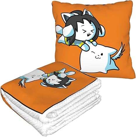 Amazon アンダー テール テミー イラスト 3 抱き枕 クッション ひざ掛け 可愛い漫画のパターン設計 クッション になる ひざ掛け 両用 抱き枕 ブランケット 防寒 収納便利 クッションブランケット 抱き枕 オンライン通販