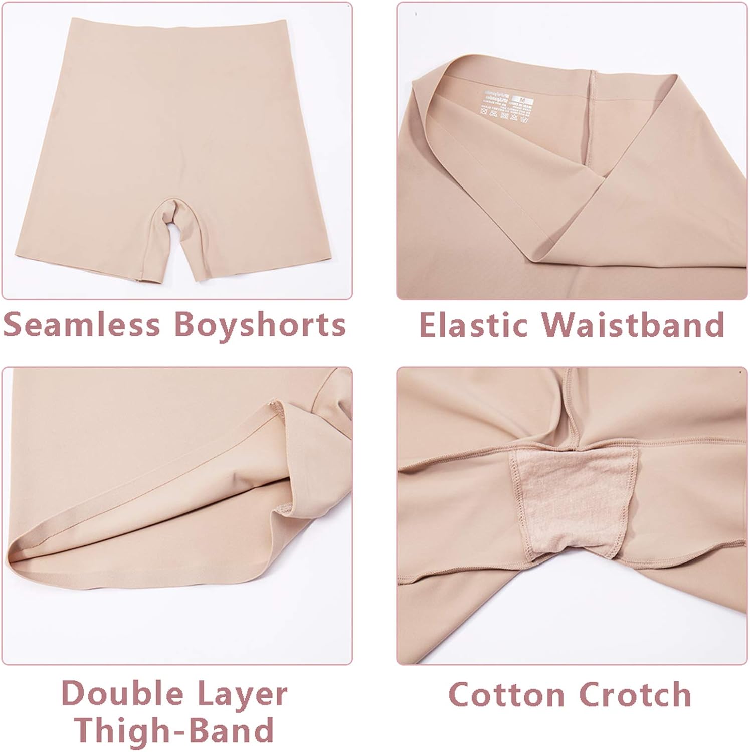 Women's Seamless Smooth Slip Shorts for Under Dresses Thigh Slimmer Shapewear Shorts Anti Chafing Boyshorts at  Women’s Clothing store