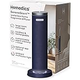 Homedics SereneScent Fabric Rechargeable Waterless Diffuser, Use with Homedics SereneScent Oil 120ml (Sold Separately) Cordless Aromatherapy, Adjustable Mist & Timer, 6 Calming Lights, Future Dusk