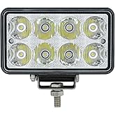United Pacific 8 High Power LED Rectangular Work Light with Chrome Reflector, 36507