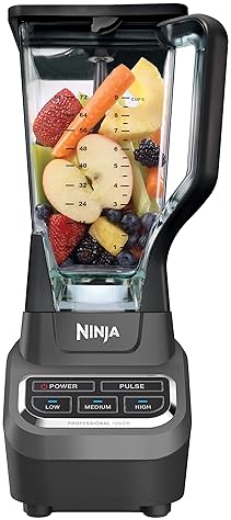 Home & Kitchen - Ninja Professional Blender 1000W, Total Crushing Technology- Smoothies, Ice Crushing & Frozen Fruit, Full-Size Countertop Blender, 72-oz. Pitcher, Black & Grey, BL610