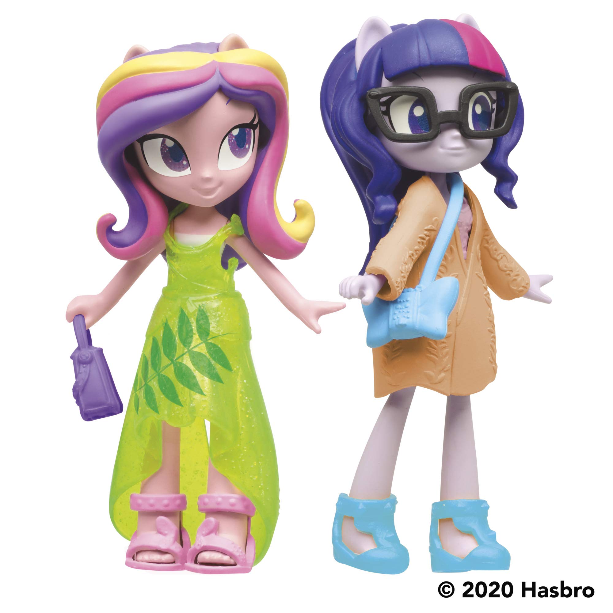 My Little Pony Equestria Girls Fashion Squad Twilight Sparkle and Princess Cadance Mini Doll Set Toy, 40 Fashion Accessories
