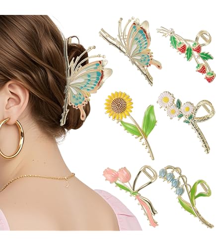 Amazon.com : Yonchic 3-Piece Floral Metal Hair Accessories  display picture 2