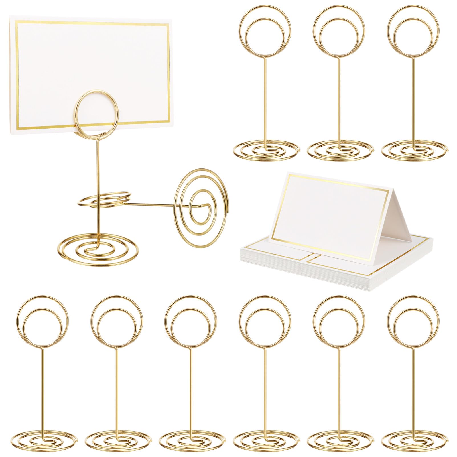 SOLUSTRE 1 Set Table Number Holders for Weddings Place Card Holders Memo Holder Stand Paper Cards Set with Cards