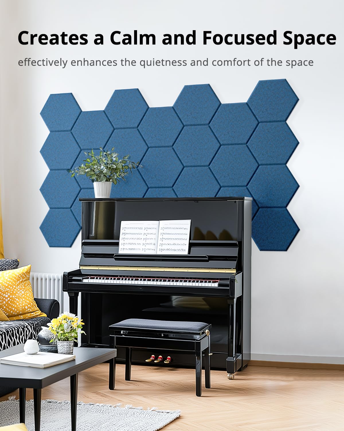 Mua Hexagon Acoustic Panels, Kuchoow Soundproof Wall Panels Self ...