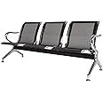 KINTNESS Waiting Reception Chair Benches Office Chair Guest Heavy Duty Waiting Room Chairs with Arms 3 Seat alon Barber Bank Hall Airport Furniture …