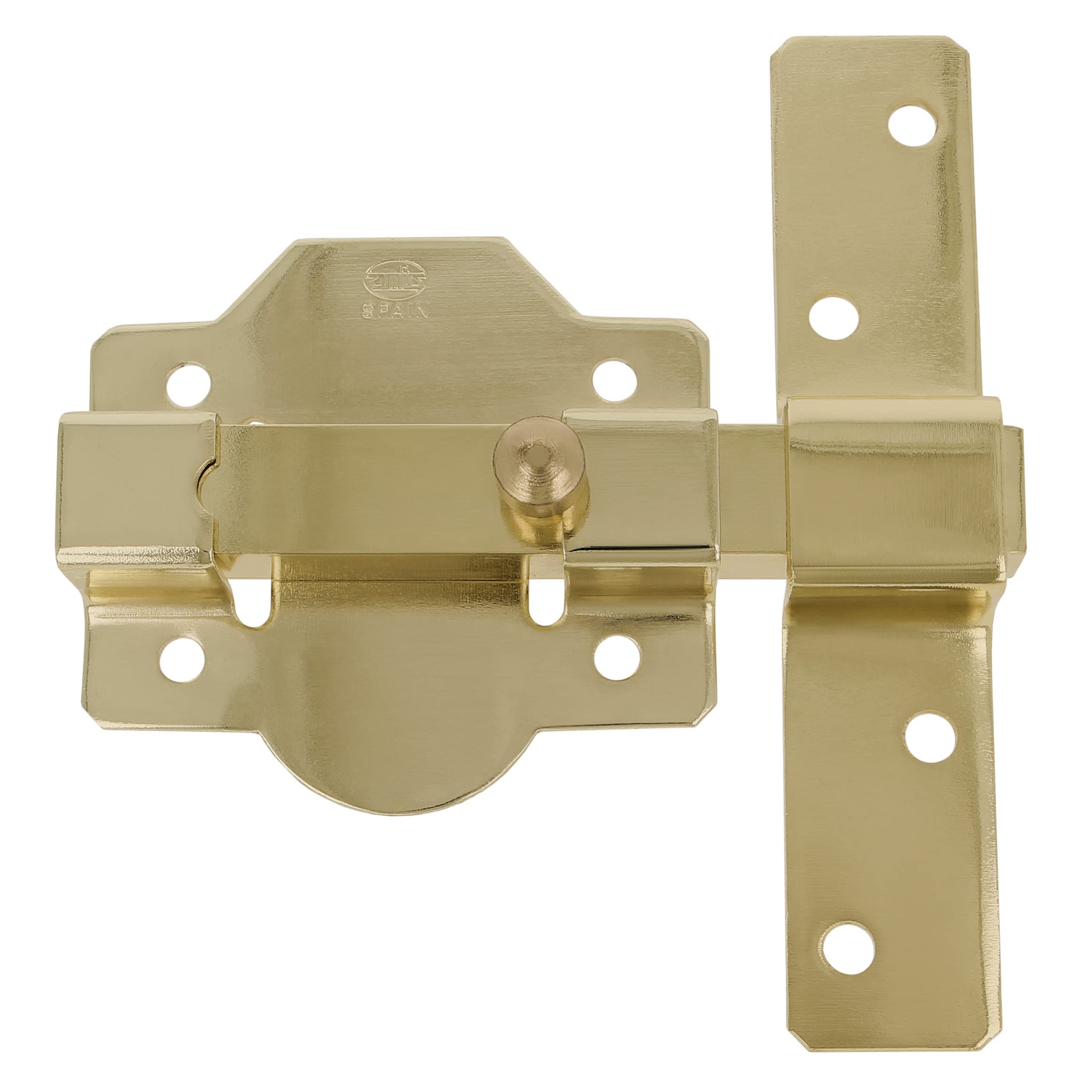 Amig - Gold Steel Surface-Mounted Bolt | High Security Keyless Latch | 88 x 131 mm | Heavy-Duty Door Lock for Front or Back Doors | Mod. 1P โ image 1
