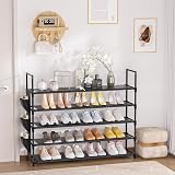 OYREL 5 Tier Shoe Rack 20-25 Pairs Large Organizer Black view 2