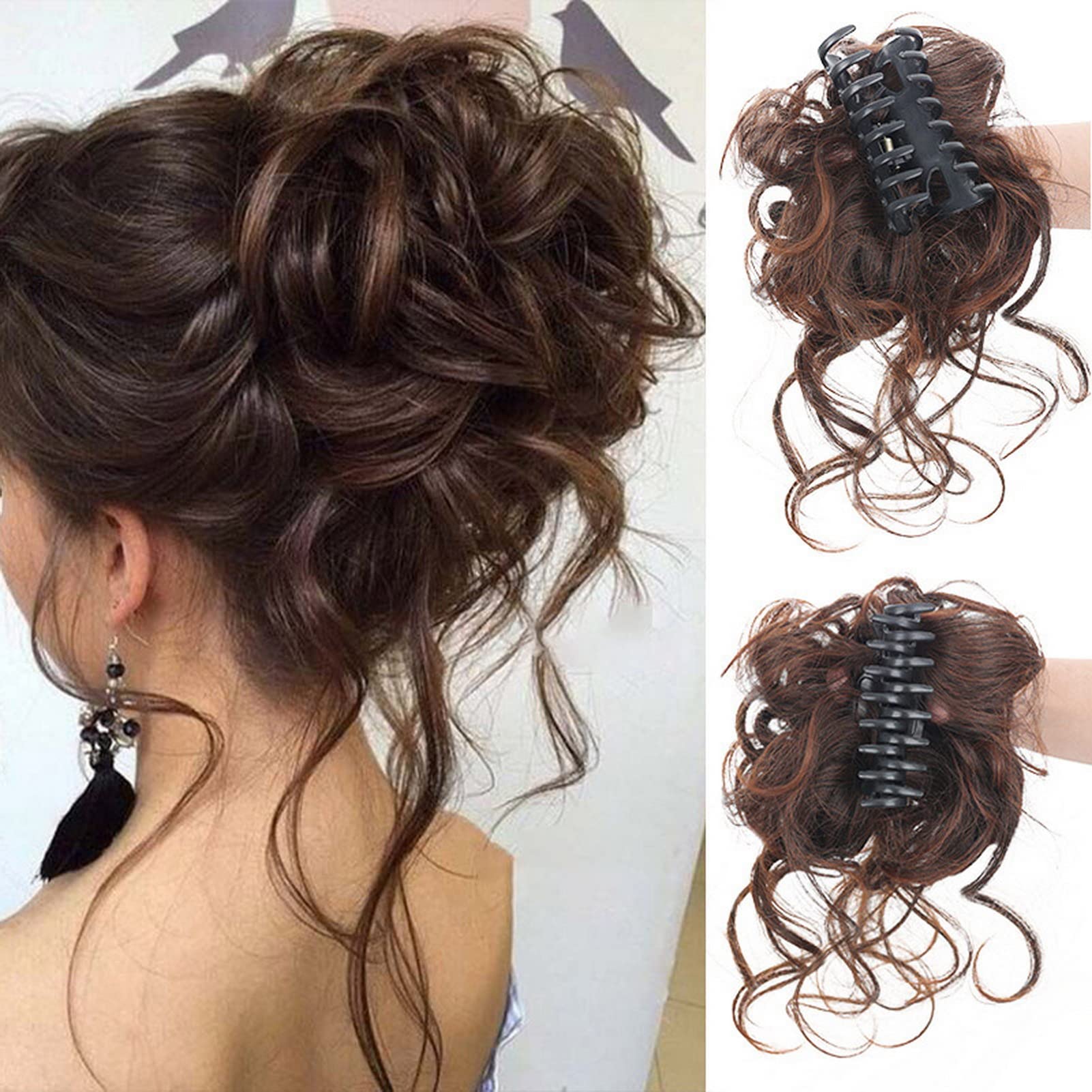 Faringoto Messy Bun Hair Piece,Hair Extensions for Women,Hair Band,Tousled Updo