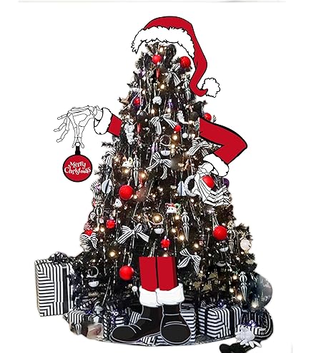 Fahrendom Set di 4 federe decorative per cuscino con scritta Merry