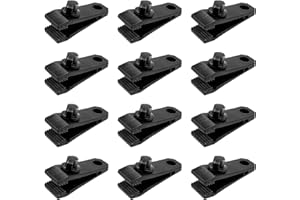 CLIO Tarp Clips Heavy Duty Lock Grip Clamps Thumb Screw Tent Clip Secures Tarps Awning Clamp Set for Camping Tarps Awnings Caravan Canopies Car Covers Swimming Pool Covers Boat Cover etc. (12)