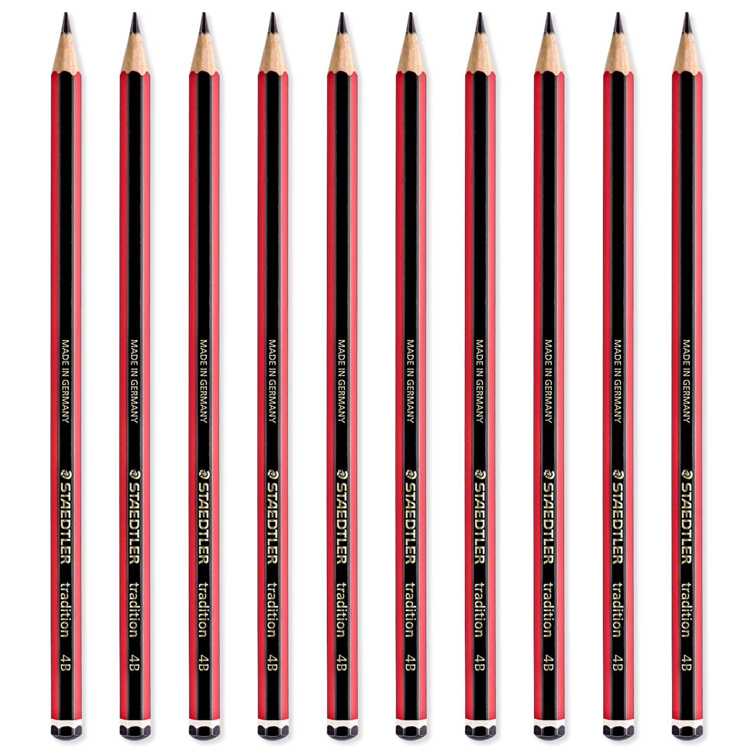 STAEDTLER Tradition Pencil - Drawing Sketching Art - Pack of 10 Pencils - Grade 4B
