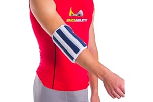 BraceAbility Elbow Stabilizer Brace | Elbow Immobilizer Splint & Arm Straightener for Sleeping at Night to Treat Inflammation, Injuries, Fractures, Cubital Tunnel & Ulnar Nerve Pain (Medium)