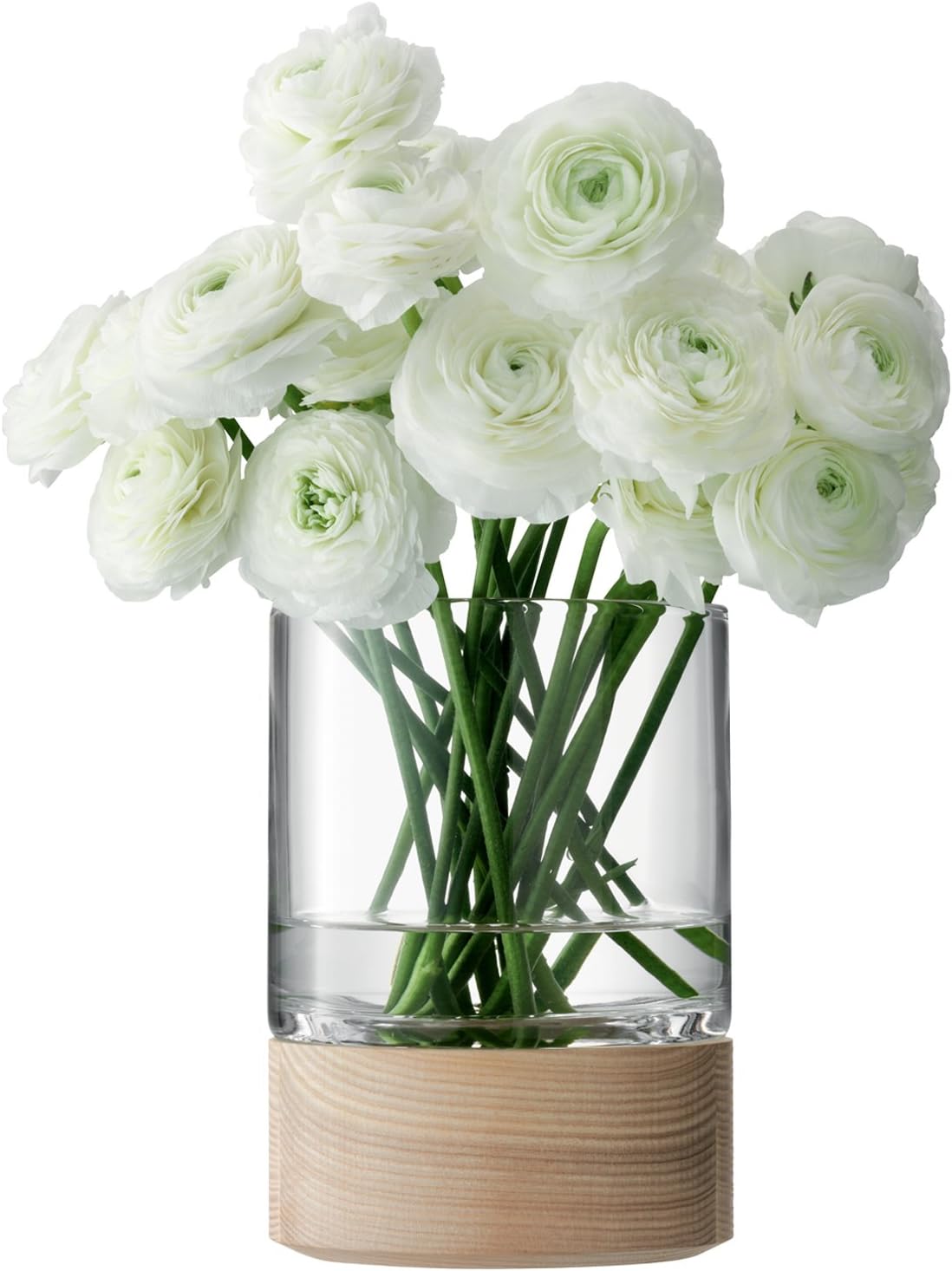 LSA International Lotta Vase/Lantern Clear & Ash Base H18cm