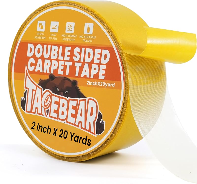 TAPEBEAR Heavy-Duty Double Sided Carpet Tape 50mm x 18m 2in x 20yd