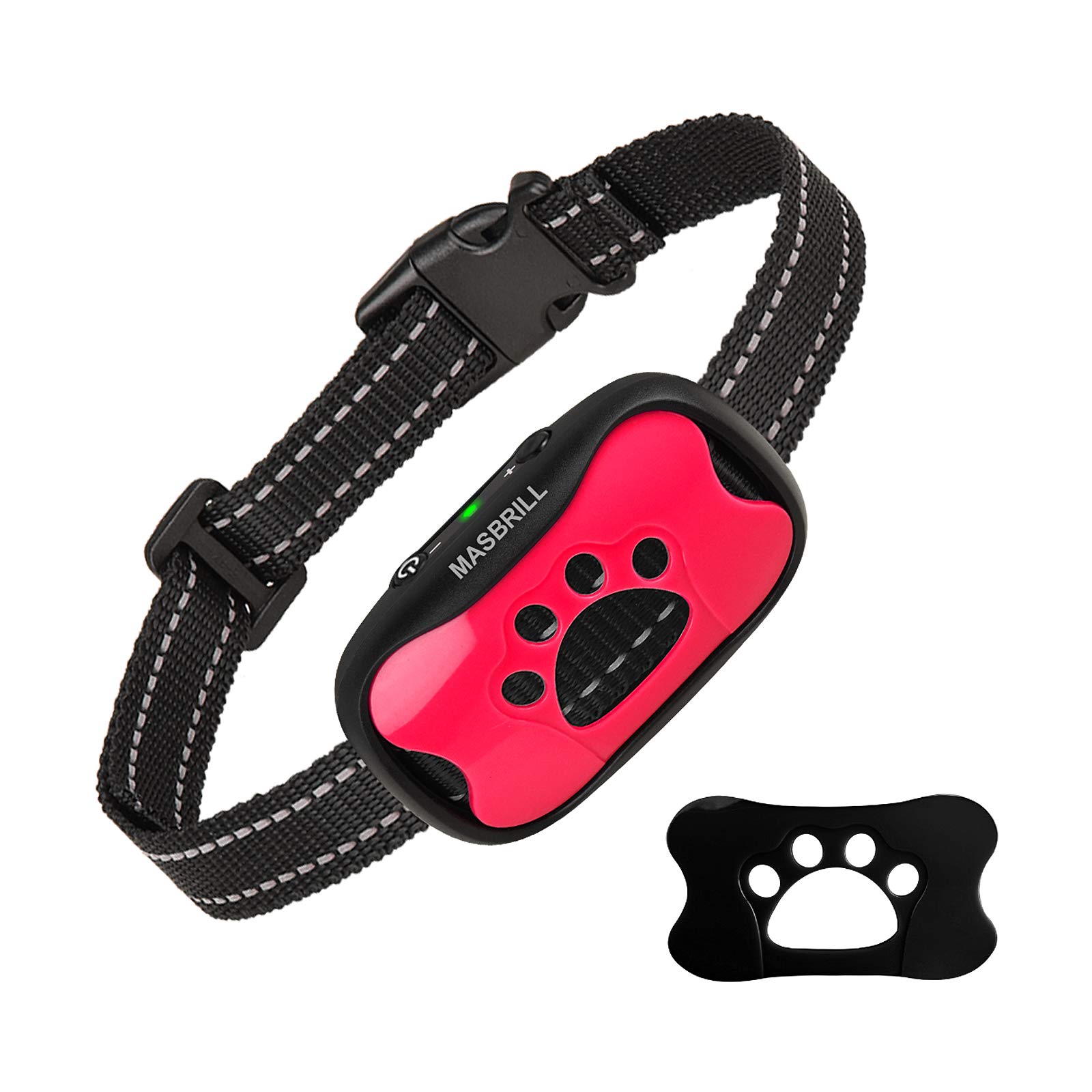 Anti Bark Collars for Dogs Rechargeable, Bark Collar for Small Medium Large Dogs, Dog Barking Collar with Humane Vibrating Beep Training, Stop Dog Barking Deterrent Device 7 Sensitivities(Red)