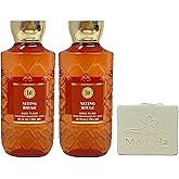 Bath & Body Works Seeing Rouge 2 Pack Body Wash Bundle with a Natural Oats Bar Soap - Full Size