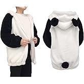 YUNZLAN Fluffy Fashion Tail ears Hoodie For Women Girl,Winter Warm Plush Sweatshirt Sweater Animal Jacket Hoodies