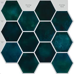 CRE8TIVE 4 Sheets Peel and Stick Tiles Backsplash