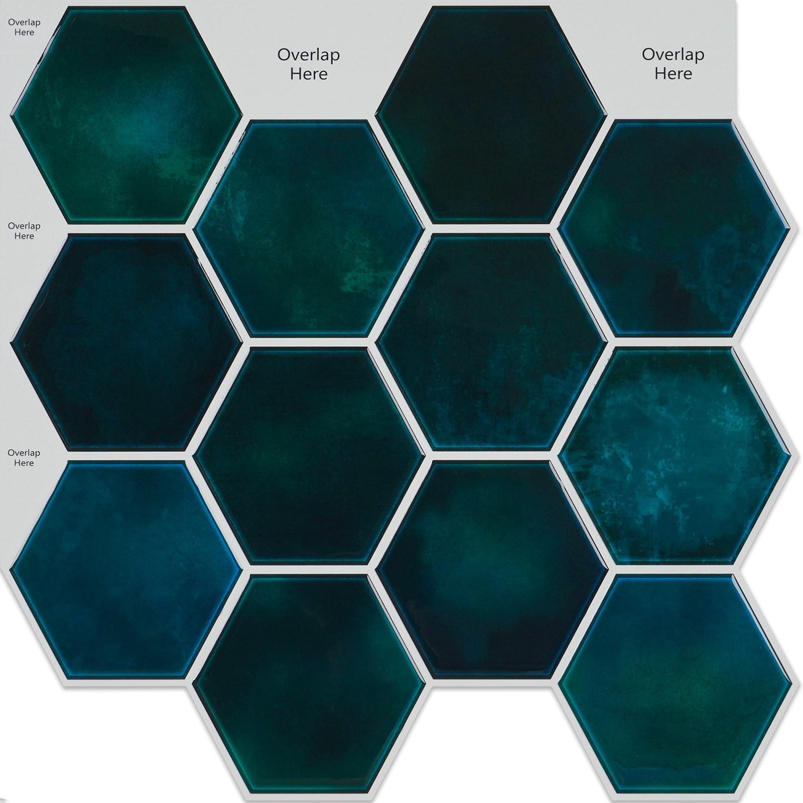 CRE8TIVE 4 Sheets Peel and Stick Tiles Backsplash