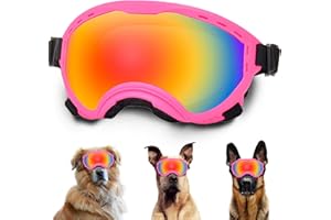 Dog Sunglasses with Adjustable Strap, UV Protection, Winproof Puppy Sunglasses, Suitable for Dogs Eyes Protection,Soft Dogs G