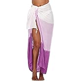 SHU-SHI Sarong Wraps For Women Beach Cover Up Skirt Swimsuit Wrap Pareo Coverups Ombre Tie Dye