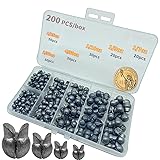 DAMIDEL 200Pcs/Box Big Size Removable Split Shot