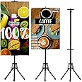 EBLIKI 🥇 Poster Stands for Display - Floor Poster Board Holder Poster Display Stand Retractable Banner Stand Outdoor Sign Holder, Double-Side Tripod Height up to 80"（1pack）