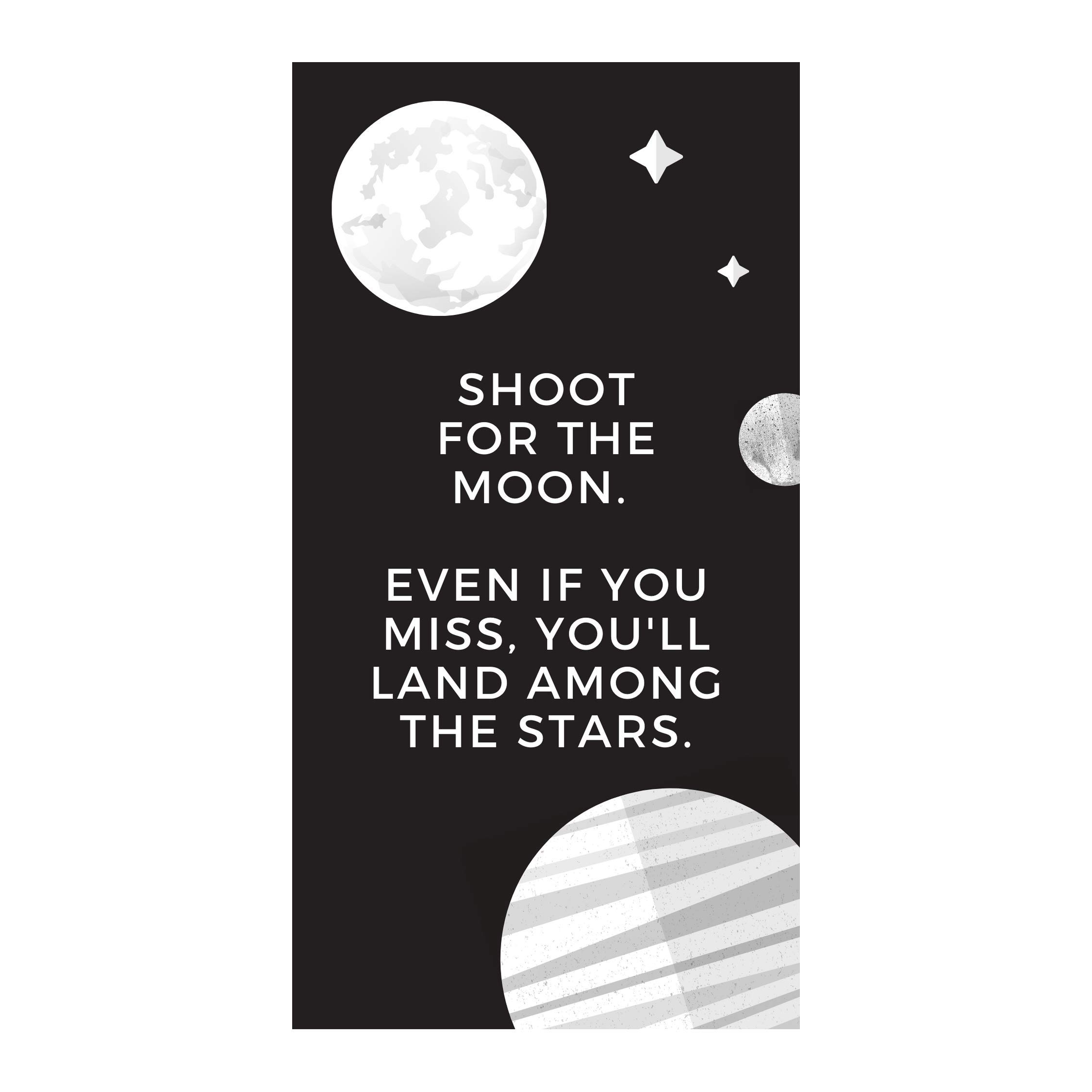 Readerly Magnetic 'Shoot for The Moon' Bookmark - Literary Gift for Readers & Book Lovers