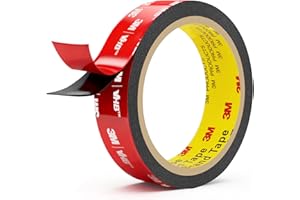 P7YAUMY Double Sided Tape Heavy Duty 1in x 10ft, Heavy Duty Removable Mounting Tape, Adhesive Strips Double Sided Mounting Tape, Strong Foam Tape for Walls Picture Hanging Poster, Car, LED Strip Light