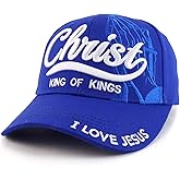 Trendy Apparel Shop 3D Christ King of Kings Embroidered Jesus Christian Ball Cap
