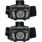 LUXPRO LP345V2 LED Headlamp - Bright 300 Lumen Head Lamp for Outdoors, Camping &amp; Hiking - 6 Light Modes White, Green &amp; Red Light - IPX4 Waterproof - Adjustable Headband - Batteries Included - 2 Pack