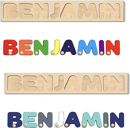 personalized wooden name puzzles with pegs