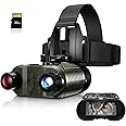 Night Vision Googles with Mount - Rechargeable Infrared Binoculars for Adults with 2.7" Screen Long Range 1312FT Compatible with Fast MICH Helmet for Long Range Airsoft Military Hunting Tactical Gear