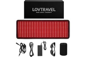 LOVTRAVEL 360pcs LED 660nm Red Light and 850nm Near Infrared Light Therapy Devices Mat Large Wearable Pads Wrap for Body Pain Relief